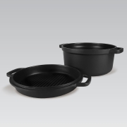 Каструля овальна з кришкою-гриль 32 см 6,4 л Maestro MR4132