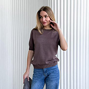 Футболка жіноча в'язана Art Knit шоколад