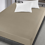 Простирадло сатинове на гумці London Arya світло-коричневе