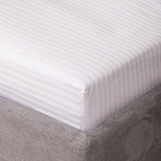 Простирадло на гумці Вілюта сатин-страйп білий