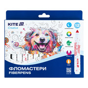 Фломастери 12 кольорів Superwashable Jumbo Creative Kite K-1155