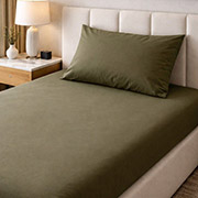 Простирадло 100% бавовна SoundSleep 140г олива 
