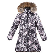 Пальто-пуховик для дівчаток PARISH Huppa 12470055 білий принт