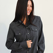 Сорочка жіноча фланелева 24025 German Volf темно-сірий