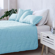 Покривало декоративне двостороннє Capri Sonex блакитний-білий