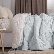 Ковдра всесезонна на кнопках Duo Season ТЕП м'ятний-молочний