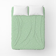 Простирадло Горох бязь Home Line білий на зеленому