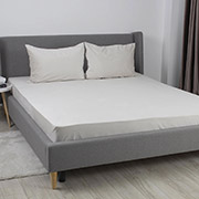 Простирадло велюрове на гумці Velour ТЕП світло-сіре