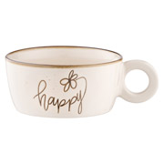 Бульйонниця керамічна 550 мл Happy Ardesto AR3083 бежева