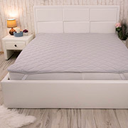 Наматрацник антиалергенний Grey White Руно з гумками по кутах