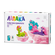 Набір самозастигаючого пластиліну Райдужні єдинороги: Брайті, Спарки, Клауді Lipaka 60054-UA01