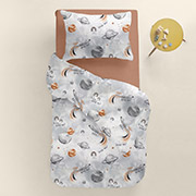 Постільна білизна в дитяче ліжечко Space CS33 ранфорс Cosas
