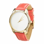 Годинники ZIZ Мінімалізм Кораловий, золото - другий ремінець в подарунок 4600277