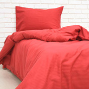 Комплект постільної білизни Nostra червоний страйп-сатин