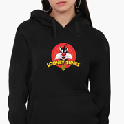 Худі жіночий Кіт Сільвестр Луні Тюнз MobiPrint 8921-2877 чорний