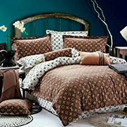 Комплект постельного белья бязь люкс Selena LV коричневый 100081