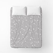 Простирадло з бязі Волошки білі на сірому Щ120 Home Line