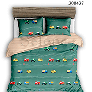 Комплект постельного белья Selena Машинки цветные 300437