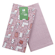 Набір кухонних рушників Святкові коти Home Line фрезовий