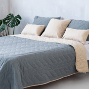 Покривало декоративне двостороннє з наволочками Bora Bora Sonex сірий-беж