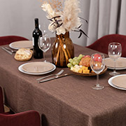 Скатертина прямокутна Jordan Sonex коричнева