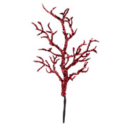 Ветка декоративная 41 см Коралл YES! Fun 974308 красная глиттер