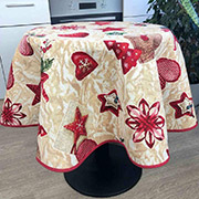 Скатертина новорічна гобеленова кругла Прянощі Прованс