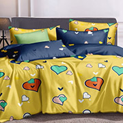Постільна білизна Кольорові сердечка сатин Selena 300462