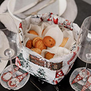 Корзинка новорічна гобеленова Snowfall Прованс