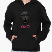 Худі чоловічий Маска Розпорядника кальмара Squid Game MobiPrint 9225-3381 чорний