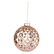 Куля новорічна 8 см Novogod'ko 973833 золота глянець орнамент