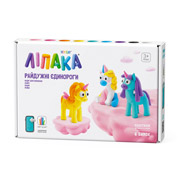 Набір самозастигаючого пластиліну Райдужні єдинороги: Лайті, Санні, Рейні Lipaka 60053-UA01