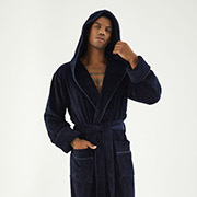 Довгий чоловічий халат Nusa NS-7230 lacivert