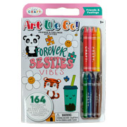 Розмальовка з наклейками та восковою крейдою Друзі та почуття Lets Craft AEG002