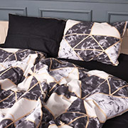 Наволочка 17-0693 Marbe Black Blocks бязь MirSon