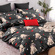 Постільна білизна Мопсики 102127 бязь-люкс Selena