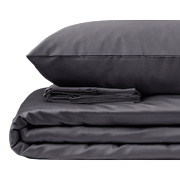 Простирадло на гумці сатинове SoundSleep темно-сіре