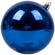 Куля новорічна 10 см Novogod'ko 974039 синя глянець
