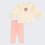 Костюм для дівчинки КС808 інтерлок Бембі 210-молочний-абрикосовий