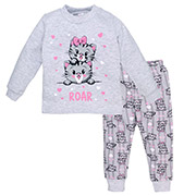 Піжама для дівчинки 0102302скм футер з підчосом Татошка сірий меланж