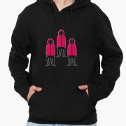 Худі чоловічий Солдати Гра в кальмара Squid Game MobiPrint 9225-3366 чорний