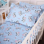 Наволочка 20-0037 Cute blue zebra бязь MirSon