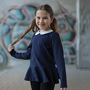 Блузка для дівчинки ФБ927 супрем Бембі 800-синій