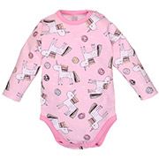 Боді для дівчинки 1406204ерд інтерлок Татошка рожевий із принтом