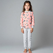 Піжама для дівчинки 0822202пкц футер-тринитка Татошка рожевий