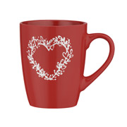 Чашка керамічна 320 мл Heart Ardesto AR3467R червона
