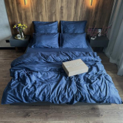 Постільна білизна Lelit SS-3022 сатин-страйп темно-синій