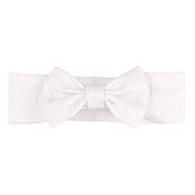 Пов'язка на голову ГУ114 трикотаж-рубчик Бембі 100-білий