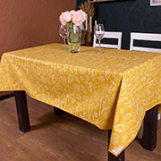 Скатертина бавовняна Рогожа 201 Yellow Paste Mirson