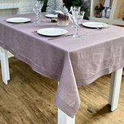 Скатертина лляна з мережкою SKLM35 LiMaSo